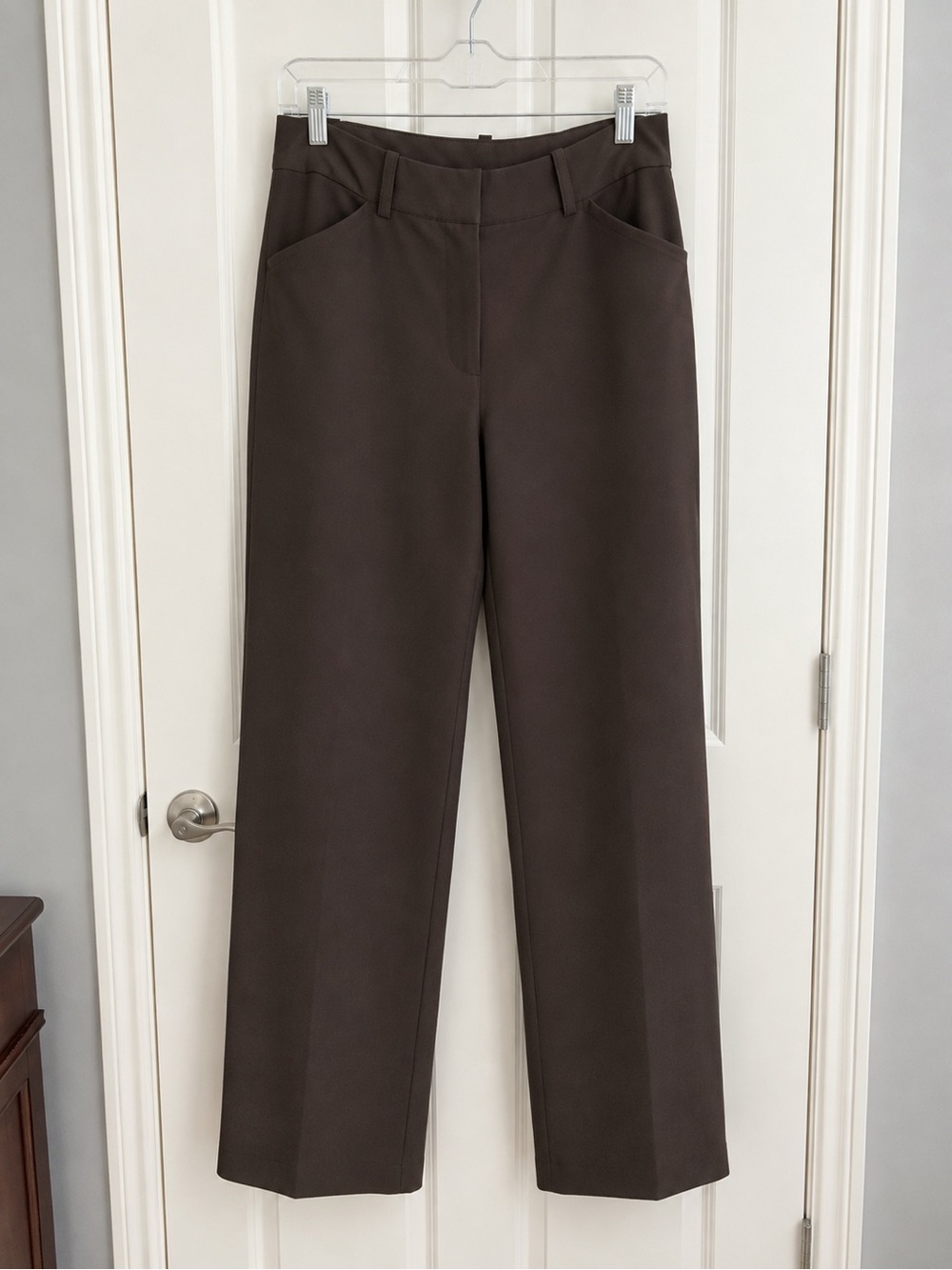 Worthington Wide-Leg High-Rise Pants in Dark Brown